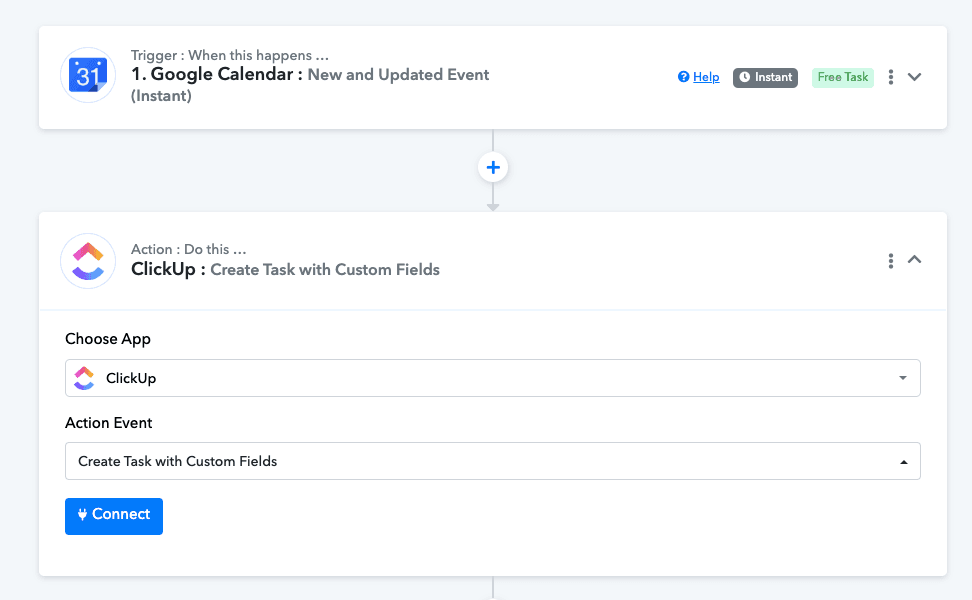 ClickUp Google Calendar Integration - Pabbly
