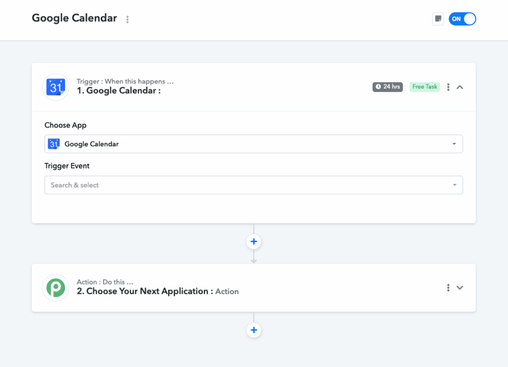 ClickUp Google Calendar Pabbly Workflow